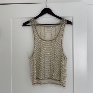 Stunning pearl-beaded dressy top